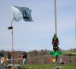 Boba Fett looking stoic in front of the CMASS flag.